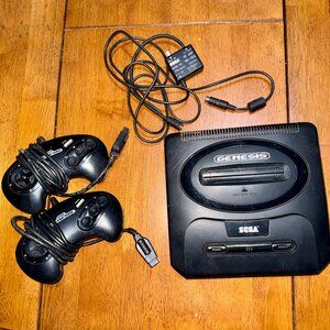 SEGA GENESIS CONSOLE BUNDLE W/ 2 CONTROLLERS + POWER & RF CABLES